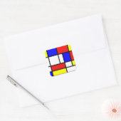 Sticker Carré Baguette d'art, Mondrian, Composition (Enveloppe)