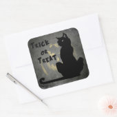 Sticker Carré Baguette de chat noir ou Stick d'Halloween (Enveloppe)
