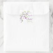 Sticker Carré Baguette de douche nuptiale à tourbillons floraux  (Sac)