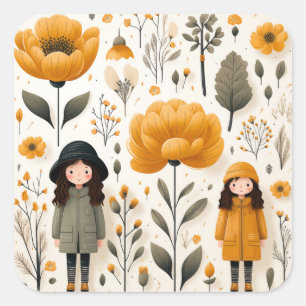 Sticker Carré Baguette de jardin