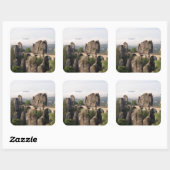 Sticker Carré Baguette du Pont Bastei en Saxon Suisse (Feuille)