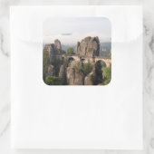 Sticker Carré Baguette du Pont Bastei en Saxon Suisse (Sac)