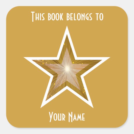 Sticker Carré Baguette "Gold" Star (Devant)