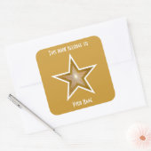Sticker Carré Baguette "Gold" Star (Enveloppe)