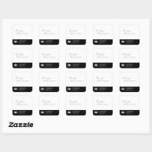 Sticker Carré Baguette simple en or noir blanc carré (Feuille)