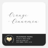 Sticker Carré Baguette simple en or noir blanc carré (Devant)