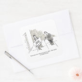 Sticker Carré Baguettes carrés fines (Enveloppe)