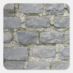 Sticker Carré Baguettes de mur de briques, personnaliser