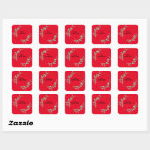 Sticker Carré Baguettes de Noël joyeuses (Feuille)