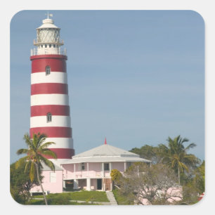 Sticker Carré BAHAMAS, Abacos, Loyalist Cays, Elbow Cay, Hope