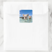 Sticker Carré Bahamas Swimming Pig 2024 (Sac)
