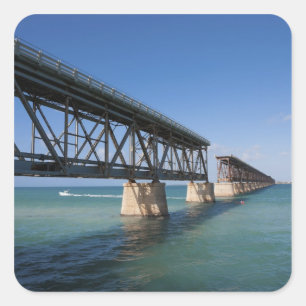Sticker Carré Bahia Honda State Park, Keys de Floride, Key