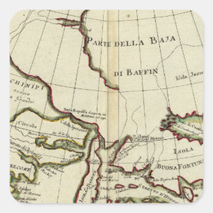 Sticker Carré Baie de Baffin Océan Atlantique Nord