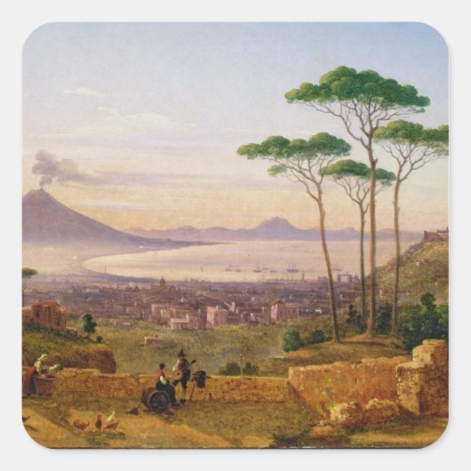 Sticker Carré Baie de Naples (Devant)