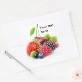 Sticker Carré Baies d'été (Enveloppe)