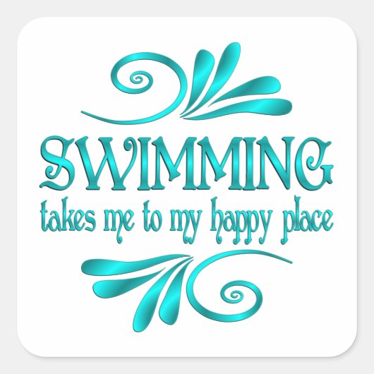 Sticker Carré Baignade Joyeuse (Devant)