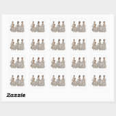 Sticker Carré Bailarinas románticas (Feuille)