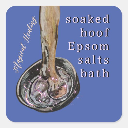 Sticker Carré bain de sels Epsom (Devant)