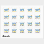 Sticker Carré Bain Moussant Baignoire (Feuille)