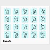 Sticker Carré Baiser (Feuille)