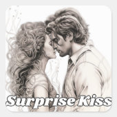 Sticker Carré Baiser surprise (Devant)
