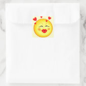 Sticker Carré Baisers Pour Vous Heureux Visage Valentine (Sac)