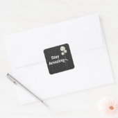 Sticker Carré Baisson blanc sur points d'épingle (Enveloppe)