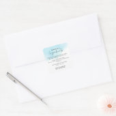 Sticker Carré Bakery Ingredient Blue Simple Cute Watercolor (Enveloppe)