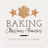 Sticker Carré Baking Christmas Memories (Devant)