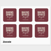 Sticker Carré Baking Spirits Bright Burgundy Holiday (Feuille)
