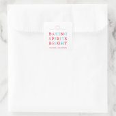 Sticker Carré Baking Spirits Bright Coloré Typographie Cookie (Sac)