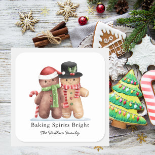Sticker Carré Baking Spirits Bright Noël Fêtes