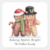Sticker Carré Baking Spirits Bright Noël Fêtes  (Devant)