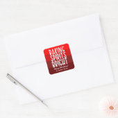 Sticker Carré Baking Spirits Bright Rouge rayé Noël (Enveloppe)