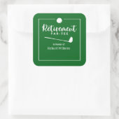 Sticker Carré Bal de golf de retraite Drapeau moderne (Sac)