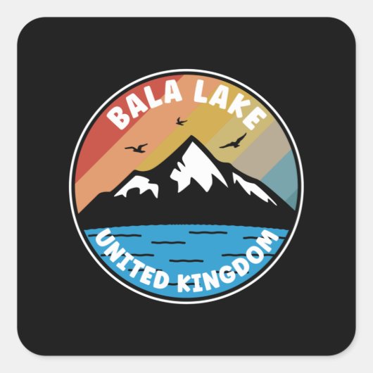 Sticker Carré Bala Lake - Royaume-Uni Vintage (Devant)