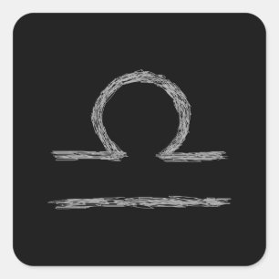 Sticker Carré Balance. Signe astrologique de zodiaque