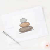 Sticker Carré Balanced Minimal Nature Zen (Enveloppe)