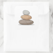 Sticker Carré Balanced Minimal Nature Zen (Sac)