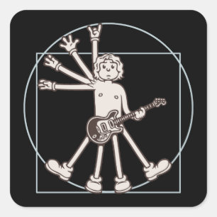 Sticker Carré Balancier de Vitruvian de bande dessinée