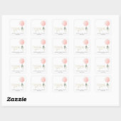 Sticker Carré Balcon rose, Eucalyptus, Verdure, Baby shower (Feuille)