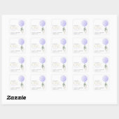 Sticker Carré Balcon Violet, Verdure, Feuillage, Premier Anniver (Feuille)