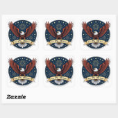 Sticker Carré Bald eagle America 250th artwork  (Feuille)