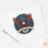 Sticker Carré Bald eagle America 250th artwork  (Enveloppe)