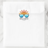Sticker Carré Bald Head Island North Carolina Lunettes de soleil (Sac)