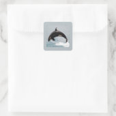 Sticker Carré Baleine de Washington Orca (Sac)