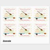 Sticker Carré Balise cadeau de bonbons maison (Feuille)