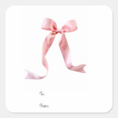 Sticker Carré Balise Cadeau de la boîte rose (Devant)