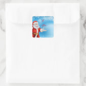 Sticker Carré Balise cadeau de Noël Sticker-Père Noël (Sac)