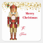 Sticker Carré Balise cadeau de Noël Stickers-Nutcracker (Devant)